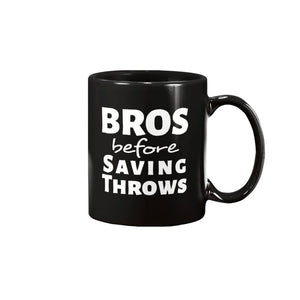 Bros Before Saving Throws 15oz Coffee Mug - Black / 15OZ - SoMattyGameZ