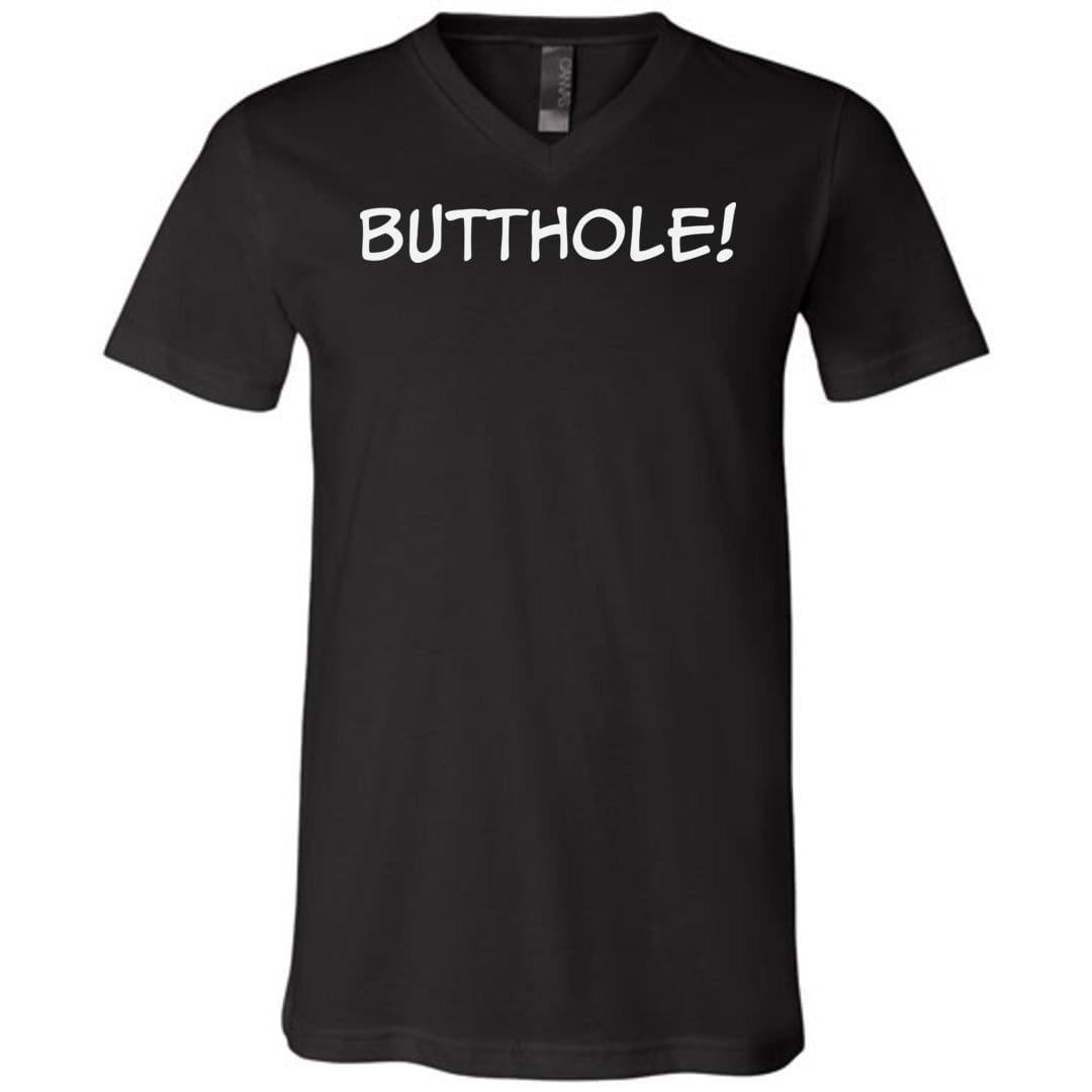 Butthole! Unisex Premium V-Neck Tee - Black / S