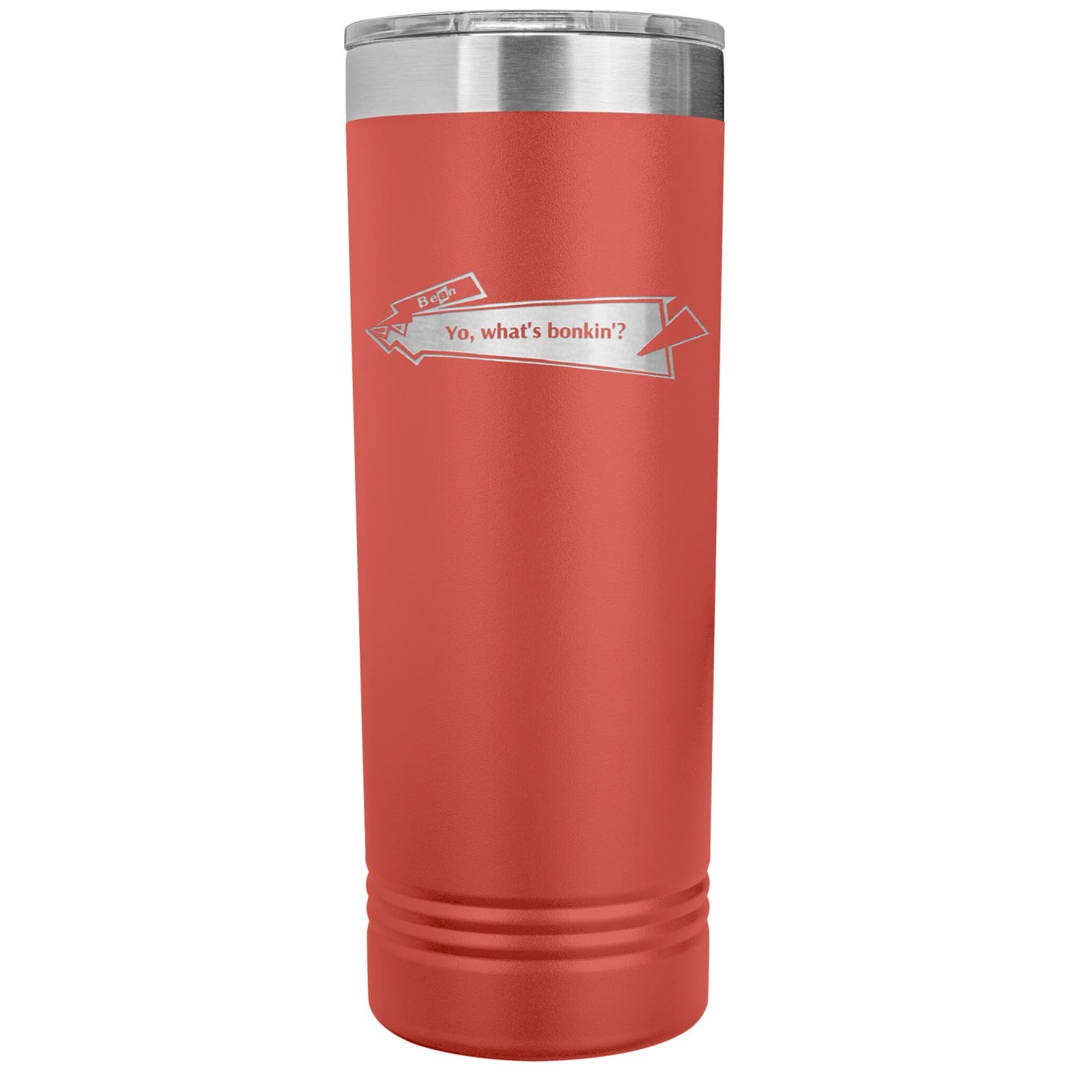 Capster Cafe - Bonkin’ 22oz Skinny Tumbler - Coral - Drinkware