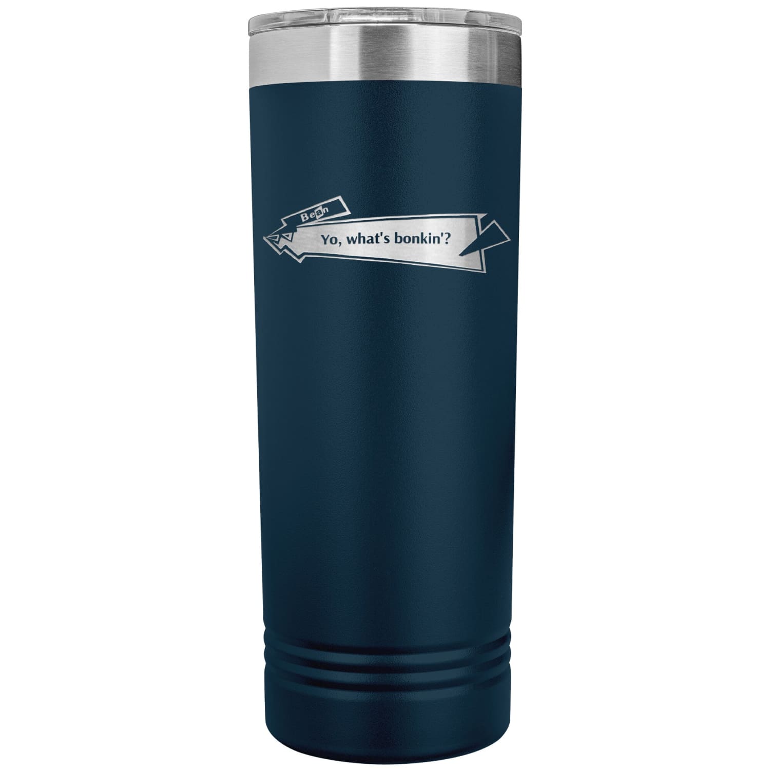 Capster Cafe - Bonkin’ 22oz Skinny Tumbler - Navy - Drinkware