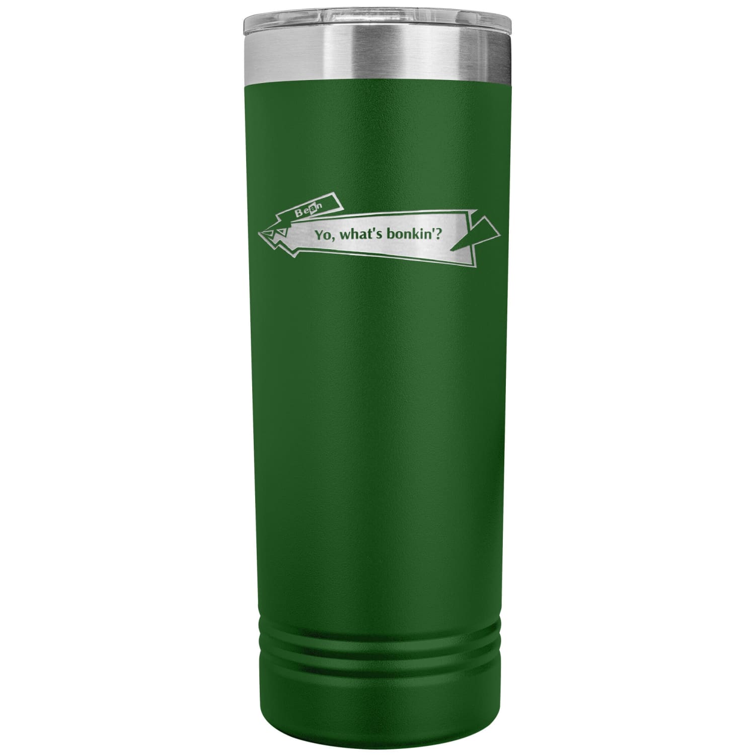 Capster Cafe - Bonkin’ 22oz Skinny Tumbler - Green - Drinkware