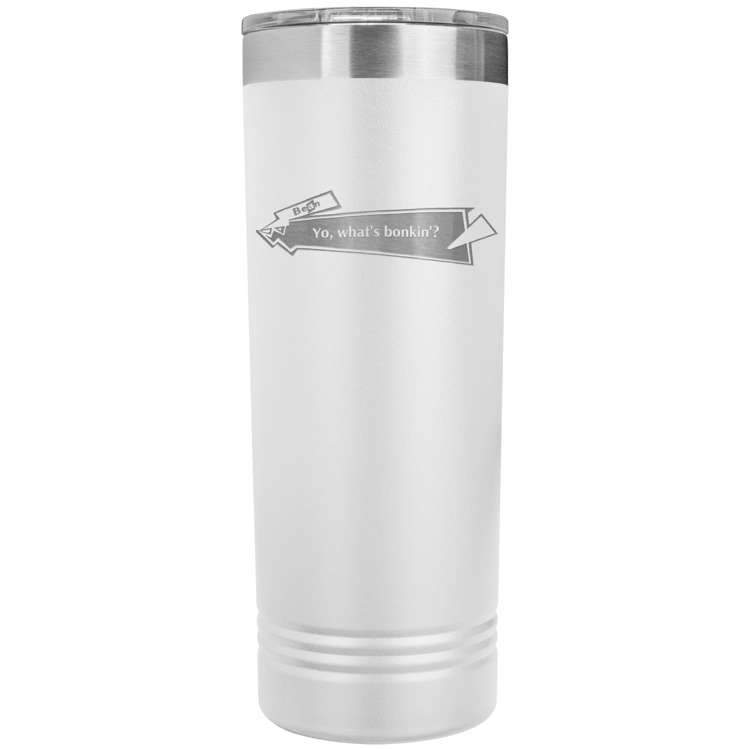 Capster Cafe - Bonkin’ 22oz Skinny Tumbler - White - Drinkware