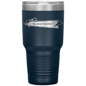 Capster Cafe - Bonkin’ 30oz Vacuum Tumbler - Navy - Tumblers