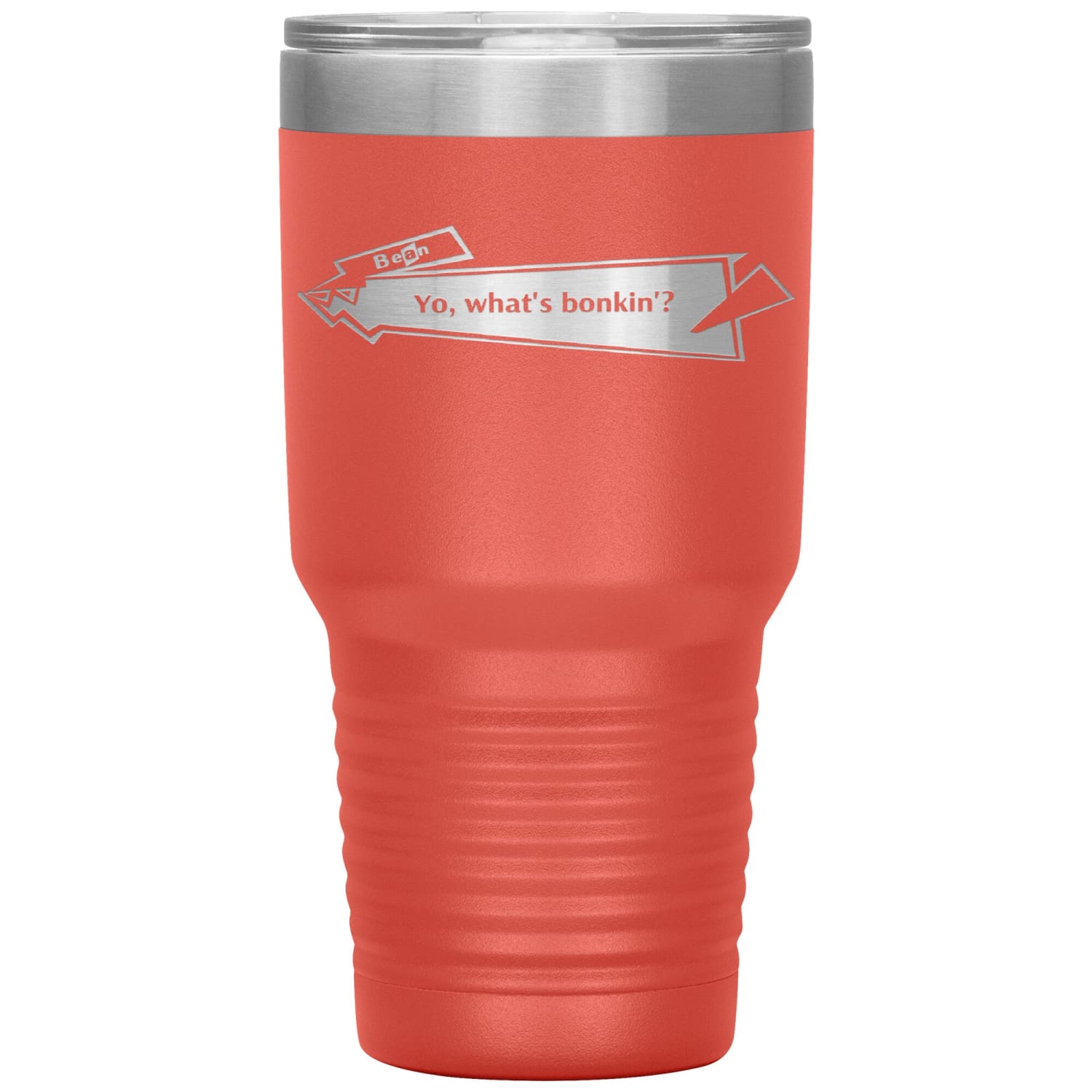Capster Cafe - Bonkin’ 30oz Vacuum Tumbler - Coral - Tumblers