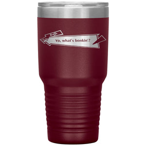 Capster Cafe - Bonkin’ 30oz Vacuum Tumbler - Maroon - Tumblers