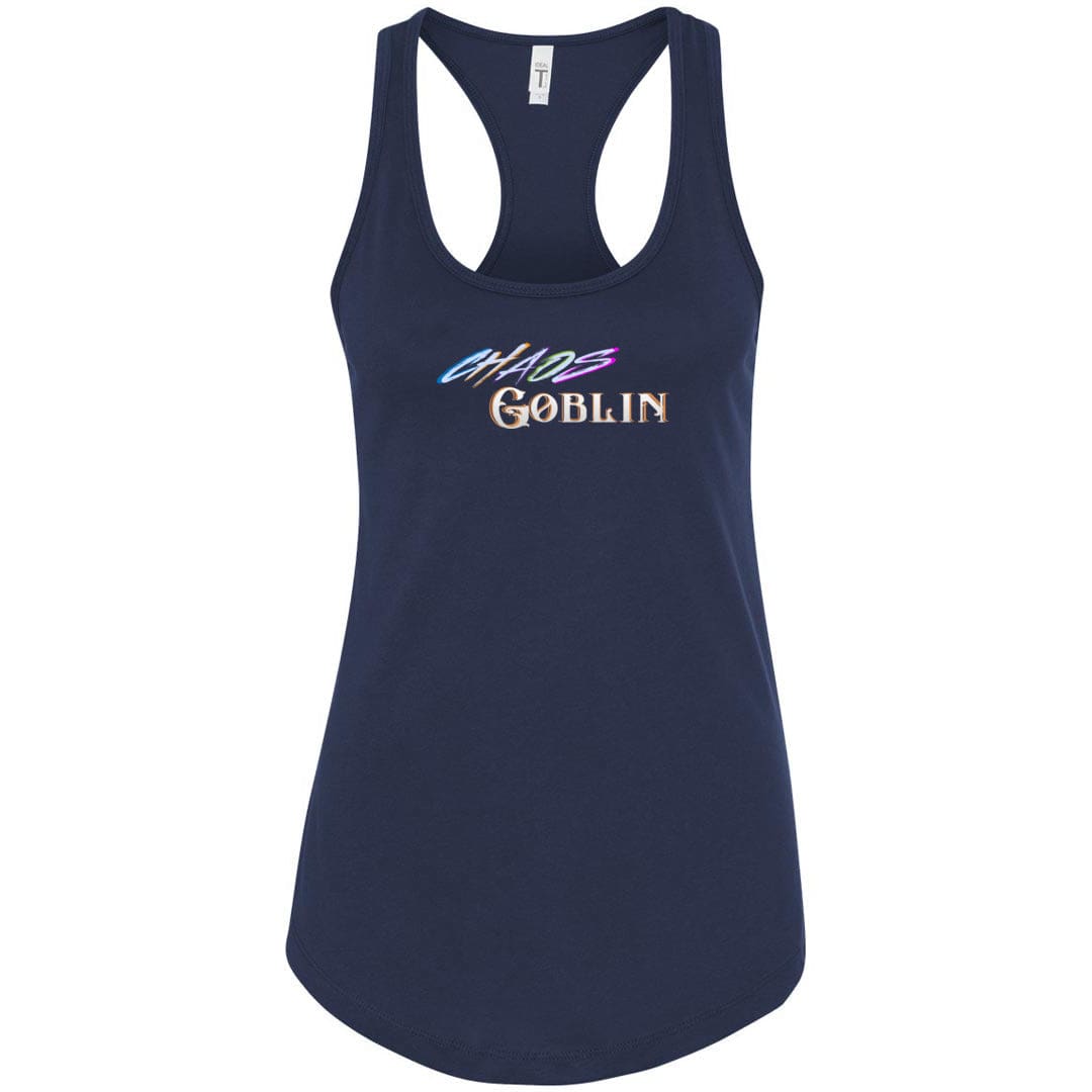Chaos Goblin TS Womens Premium Racerback Tank - Midnight Navy / S