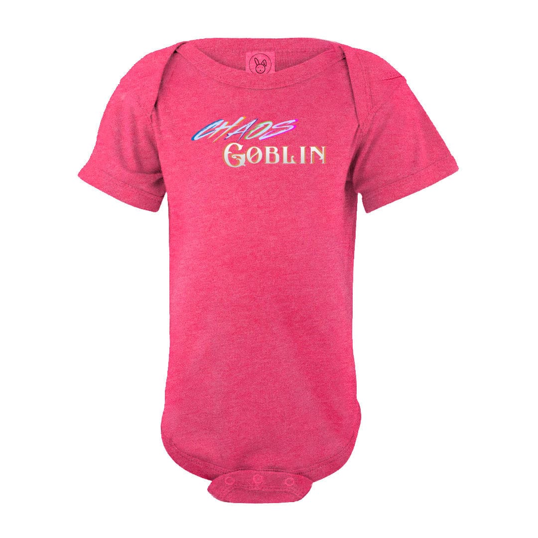 Chaos Goblin Unisex Baby Fine Jersey Onesie Bodysuit - Vintage Hot Pink / NB