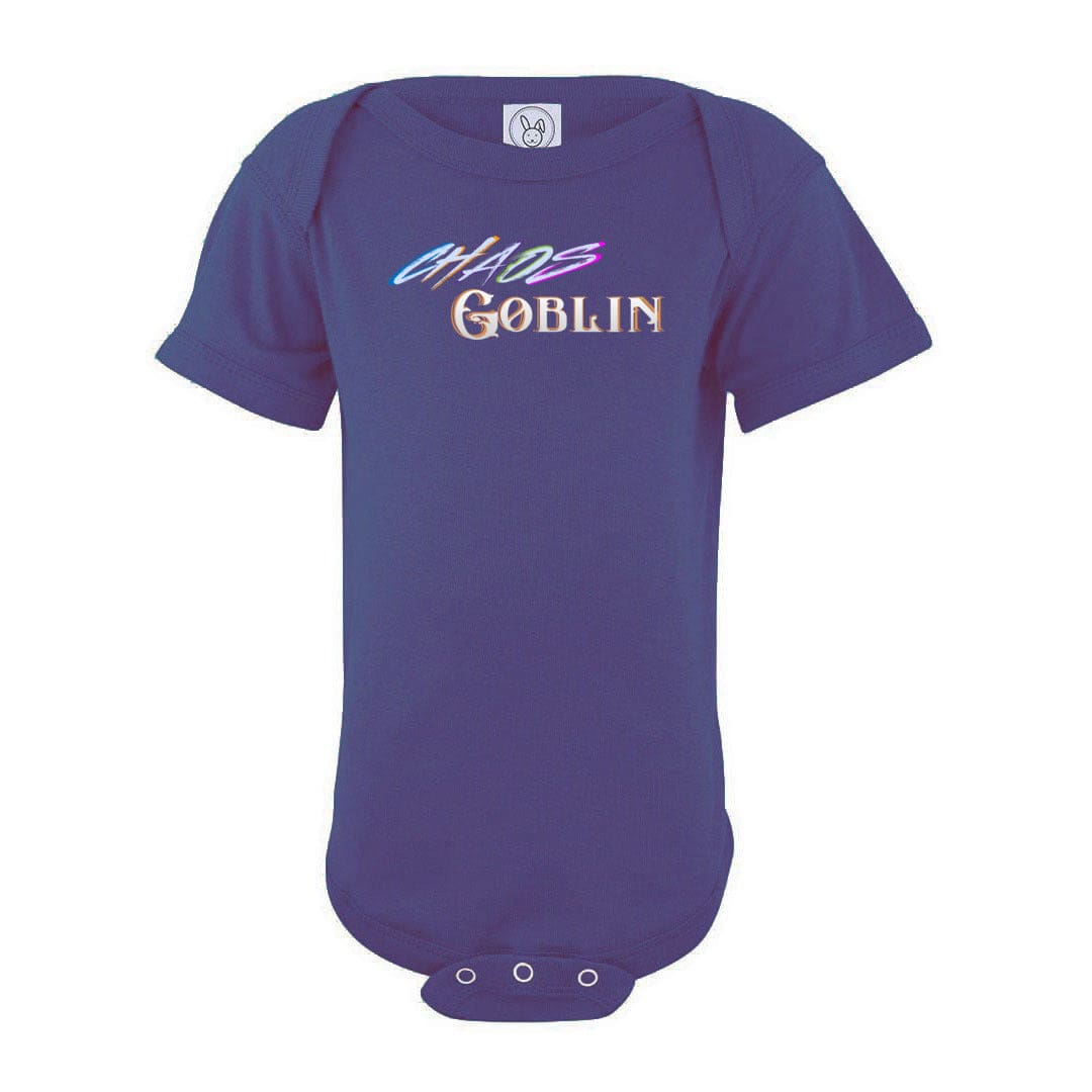 Chaos Goblin Unisex Baby Fine Jersey Onesie Bodysuit - Purple / NB