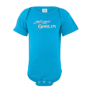 Chaos Goblin Unisex Baby Fine Jersey Onesie Bodysuit - Turquoise / NB