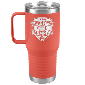 Chatty Fam Brute Force Glomping 20oz Travel Tumbler - Coral - Tumblers