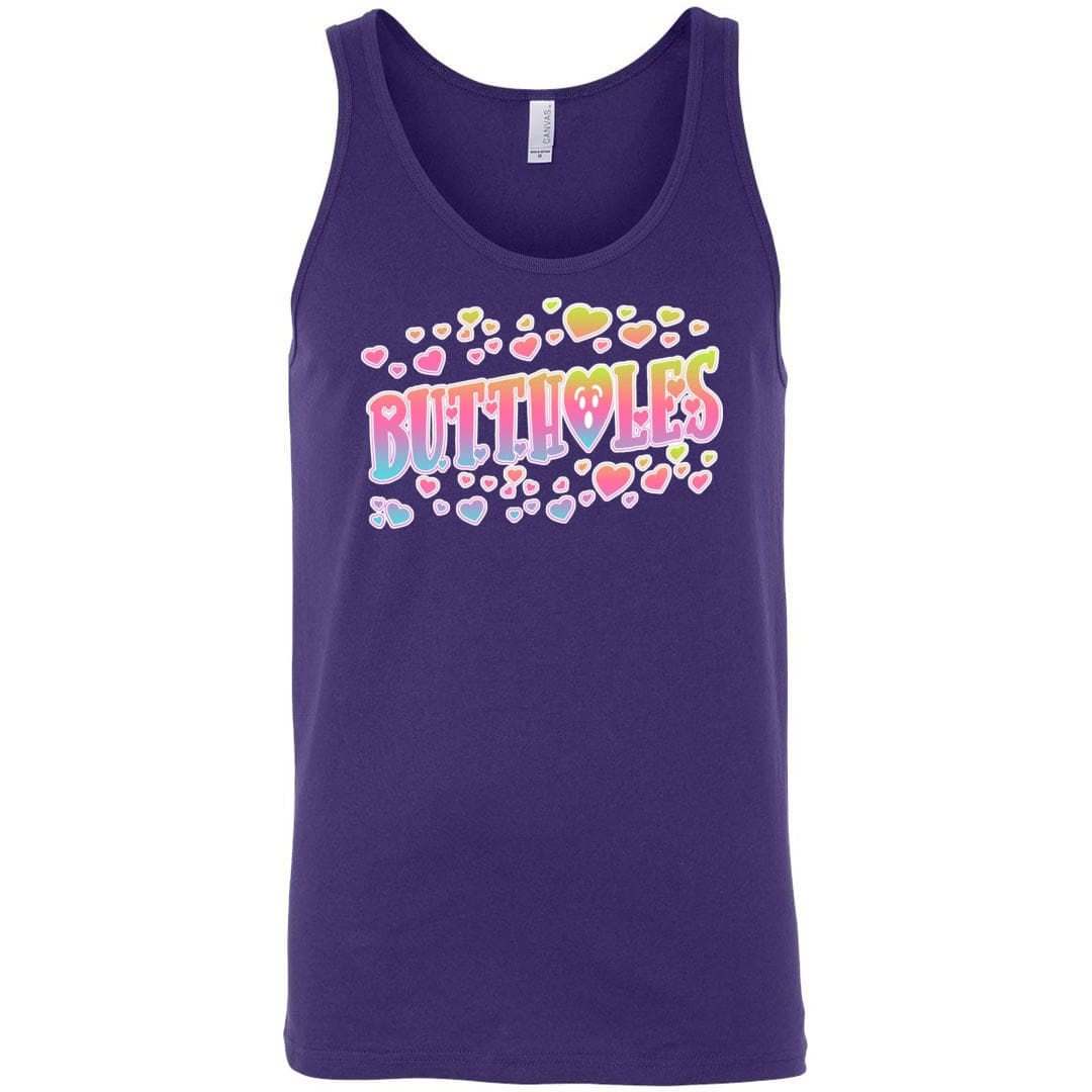 Chatty Fam Buttholes & Hearts Unisex Premium Tank - Team Purple / S