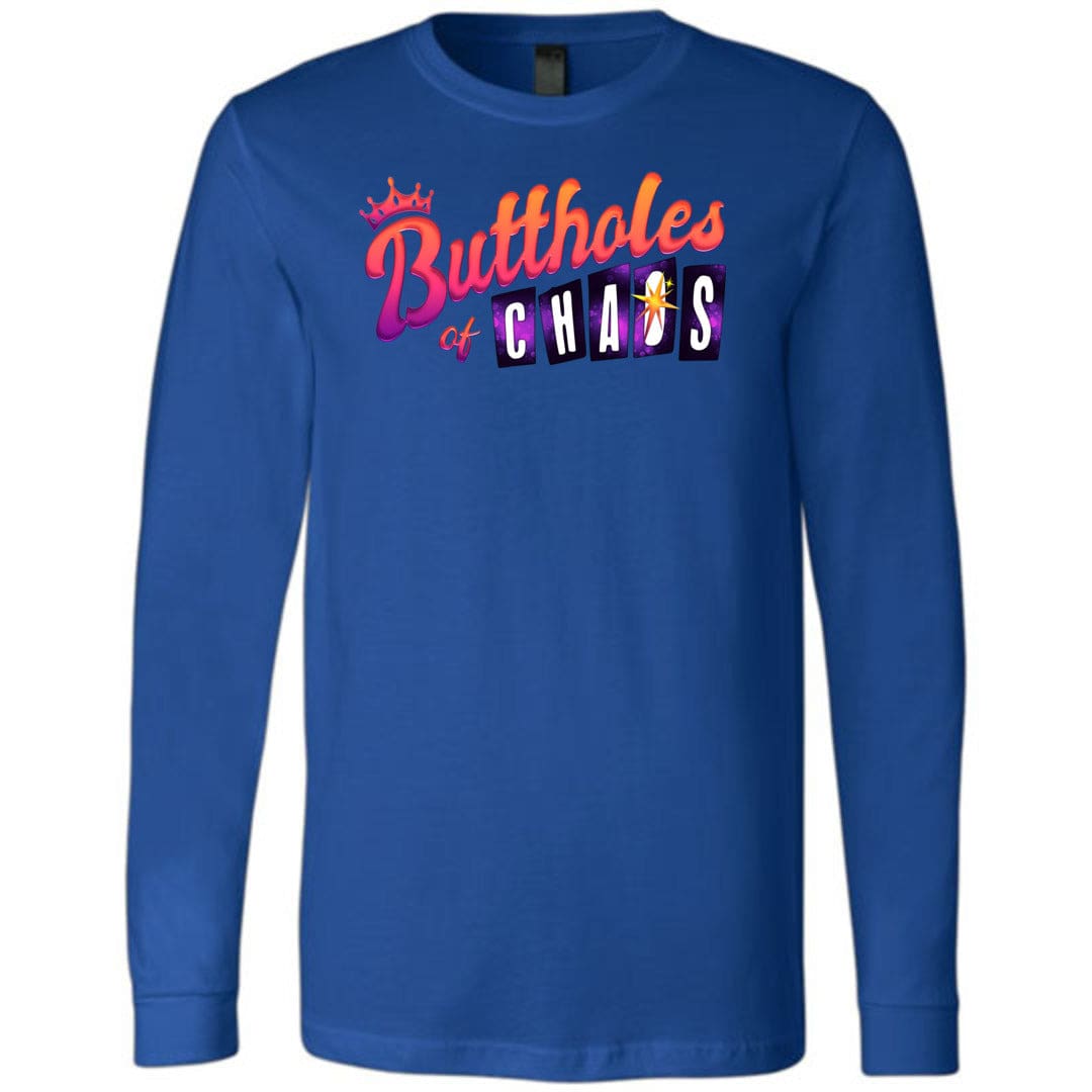 Chatty Fam Buttholes of Chaos Unisex Premium Long Sleeve Tee - True Royal / S