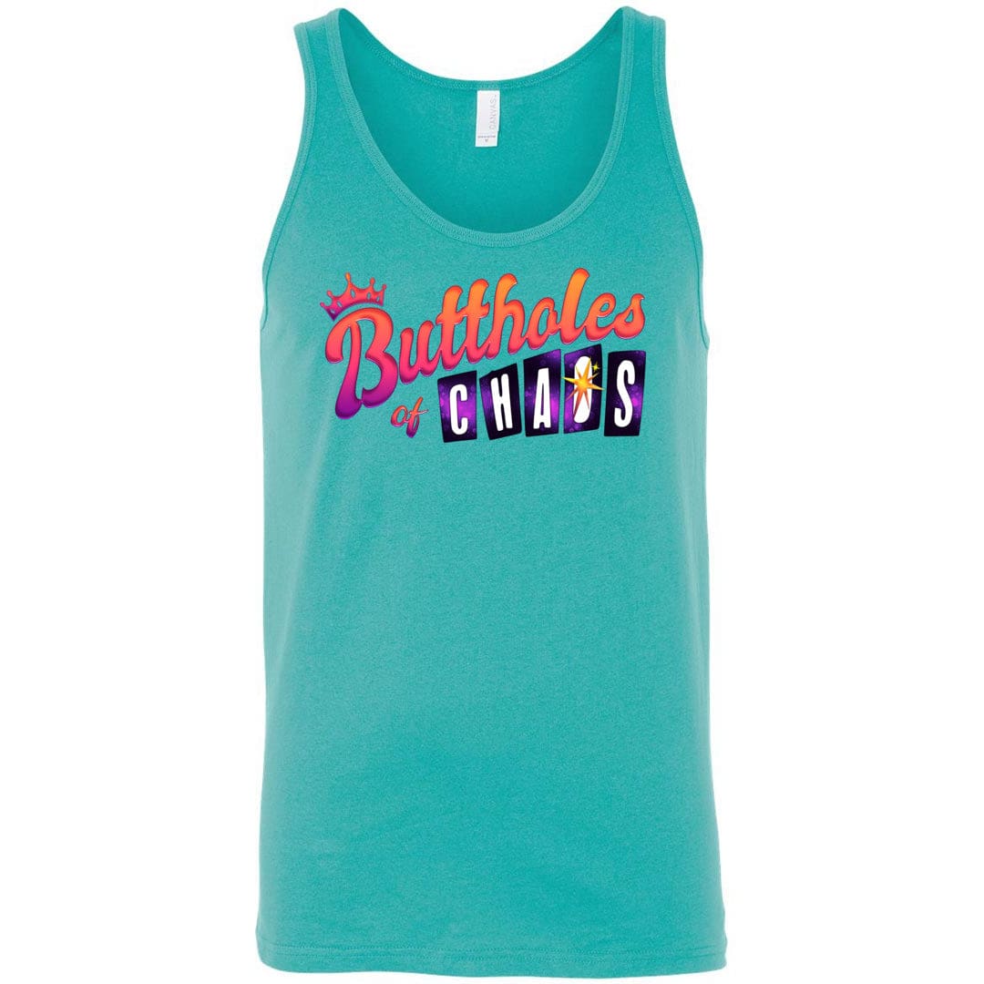 Chatty Fam Buttholes of Chaos Unisex Premium Tank - Teal / S