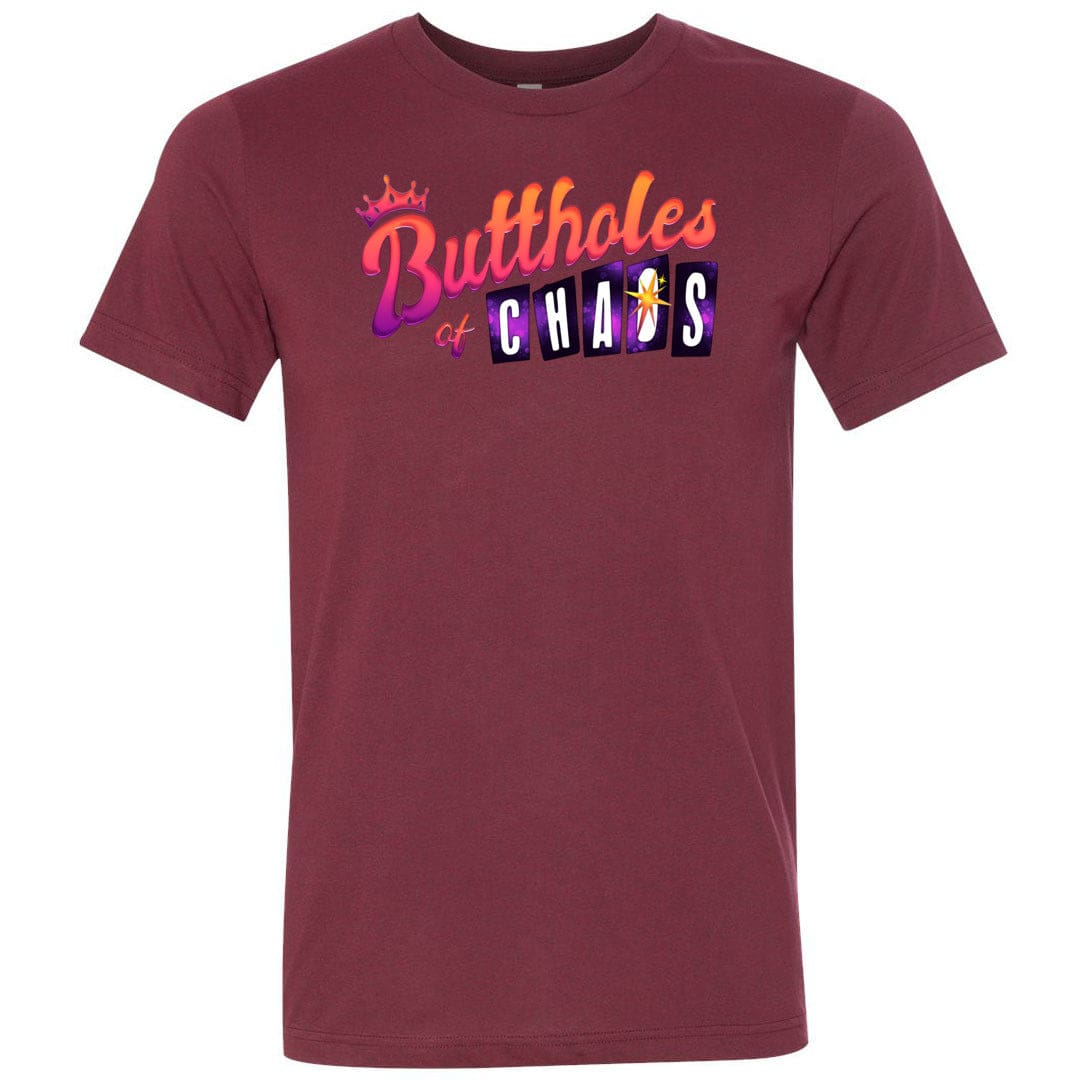 Chatty Fam Buttholes of Chaos Unisex Premium Tee - Heather Cardinal / XS