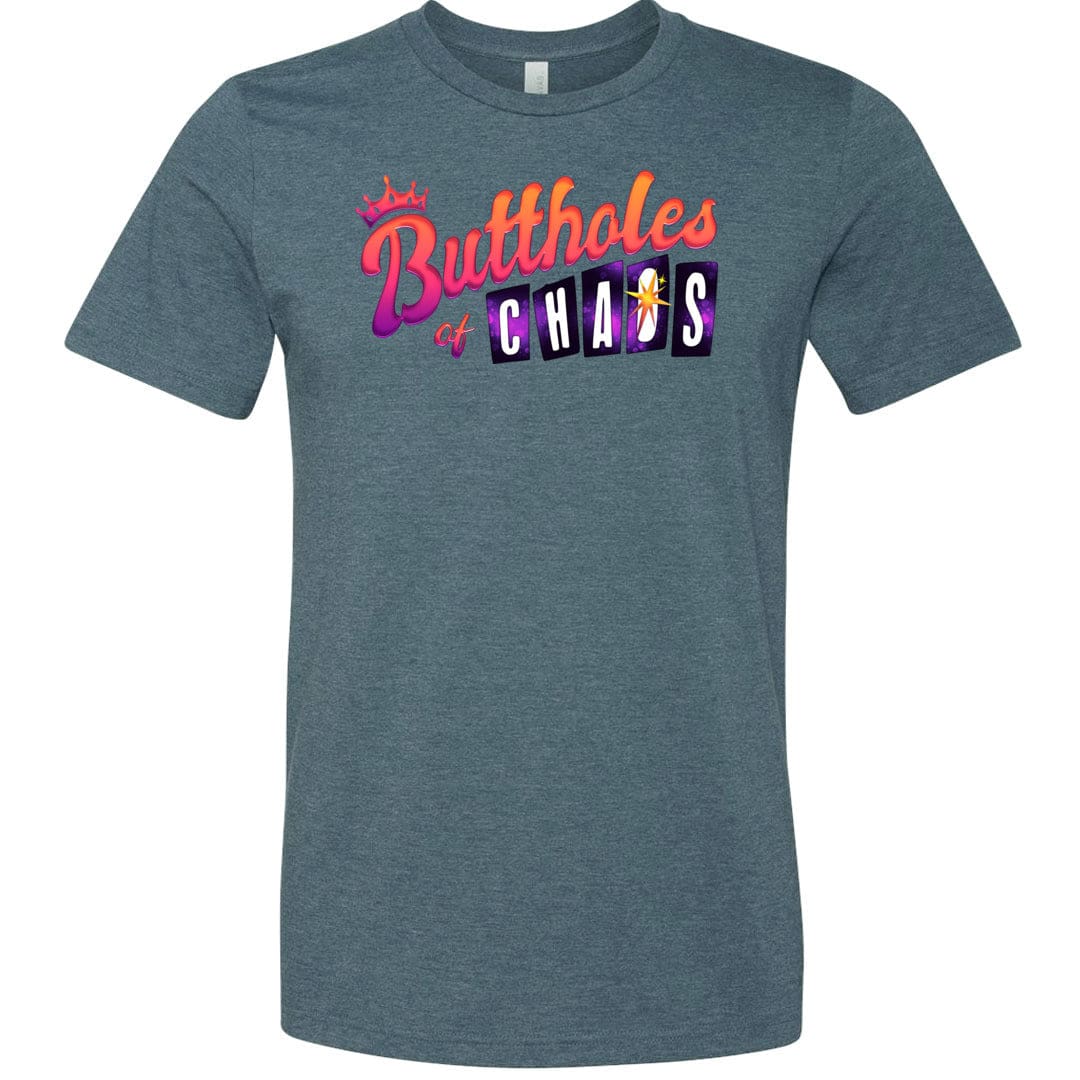 Chatty Fam Buttholes of Chaos Unisex Premium Tee - Heather Slate / XS