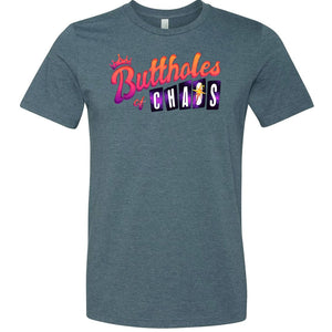 Chatty Fam Buttholes of Chaos Unisex Premium Tee - Heather Slate / XS