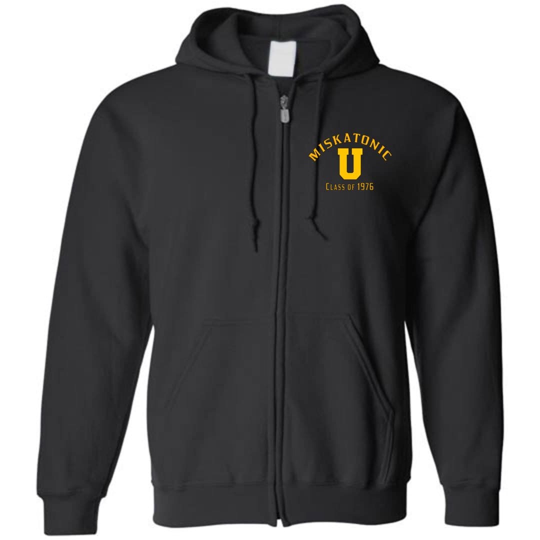 Chatty Fam Call of Ctuesday Miskatonic U Unisex Zip Hoodie - Black / S