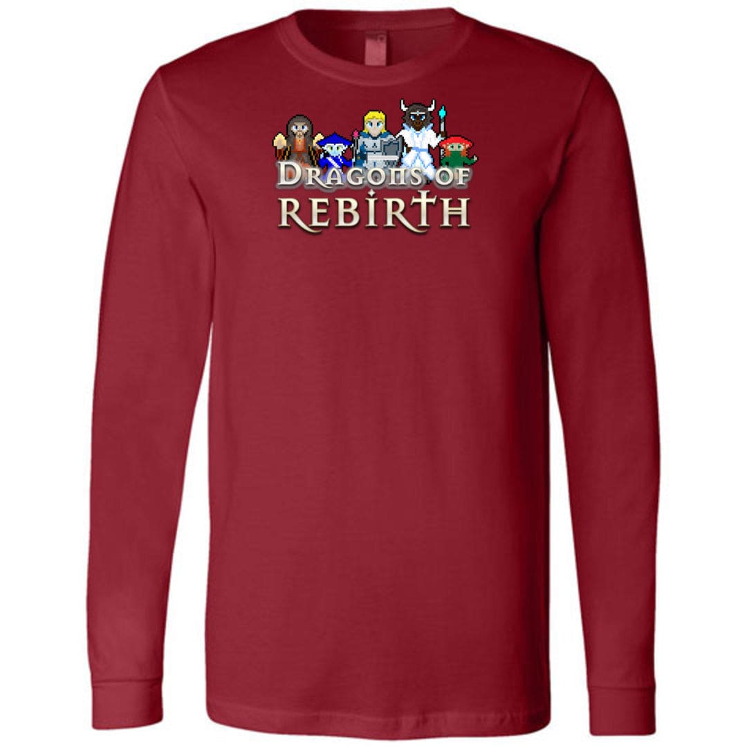 Chatty Fam Dragons of Rebirth 2.0 Unisex Premium Long Sleeve Tee - Cardinal / S - Chatty Fam