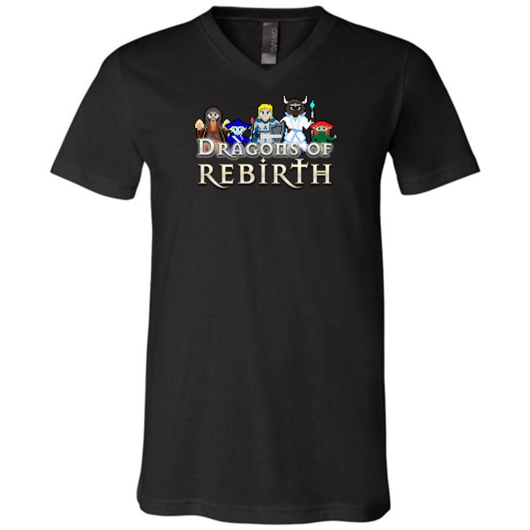 Chatty Fam Dragons of Rebirth 2.0 Unisex Premium V-Neck Tee - Black / S - Chatty Fam