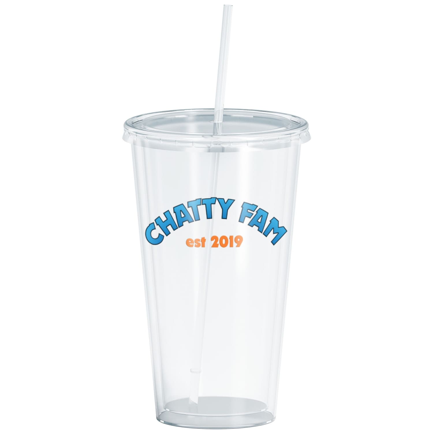 Chatty Fam Est 2019 16oz Acrylic Tumbler - Drinkware