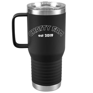 Chatty Fam Est 2019 20oz Travel Tumbler - Black - Tumblers