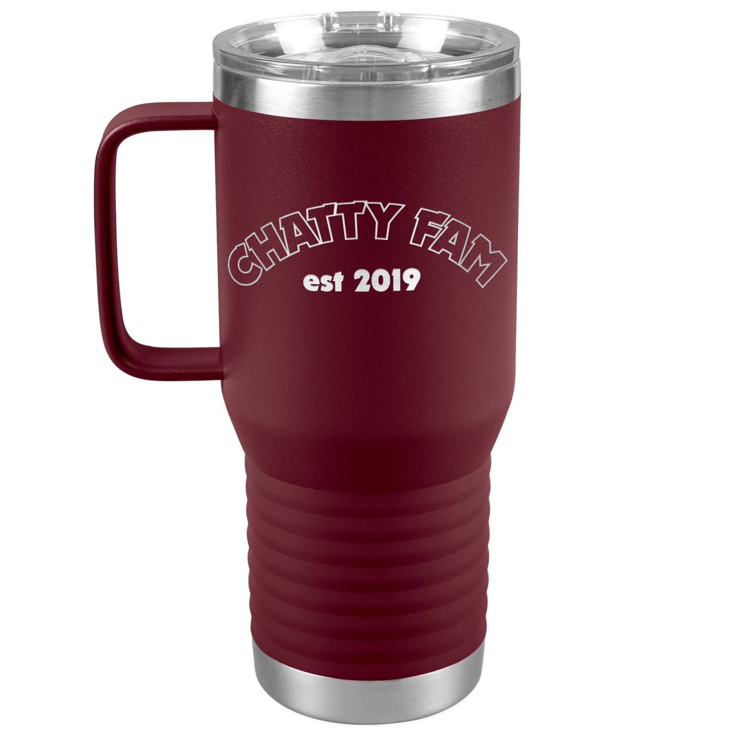 Chatty Fam Est 2019 20oz Travel Tumbler - Maroon - Tumblers