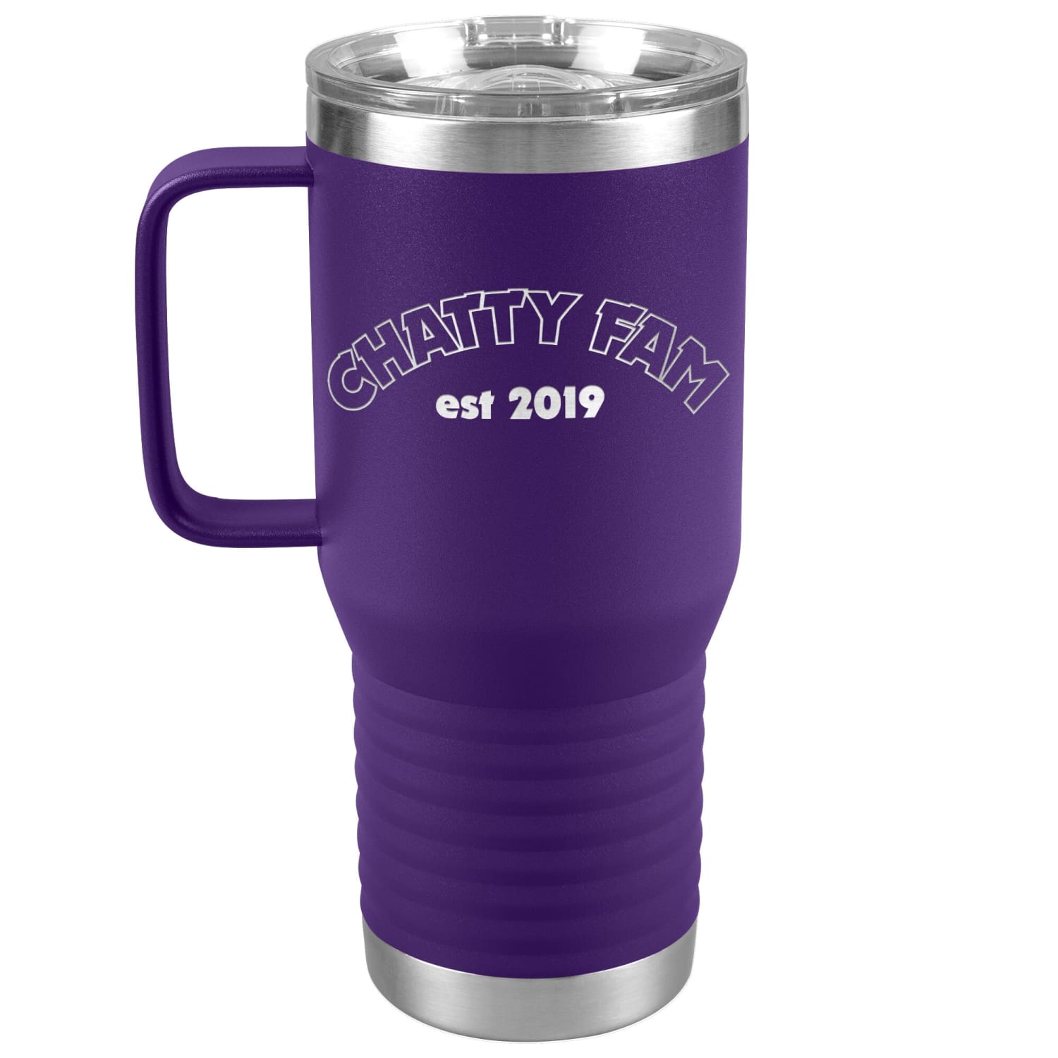 Chatty Fam Est 2019 20oz Travel Tumbler - Purple - Tumblers