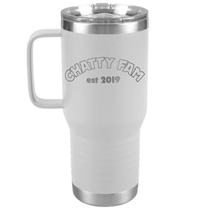 Chatty Fam Est 2019 20oz Travel Tumbler - White - Tumblers