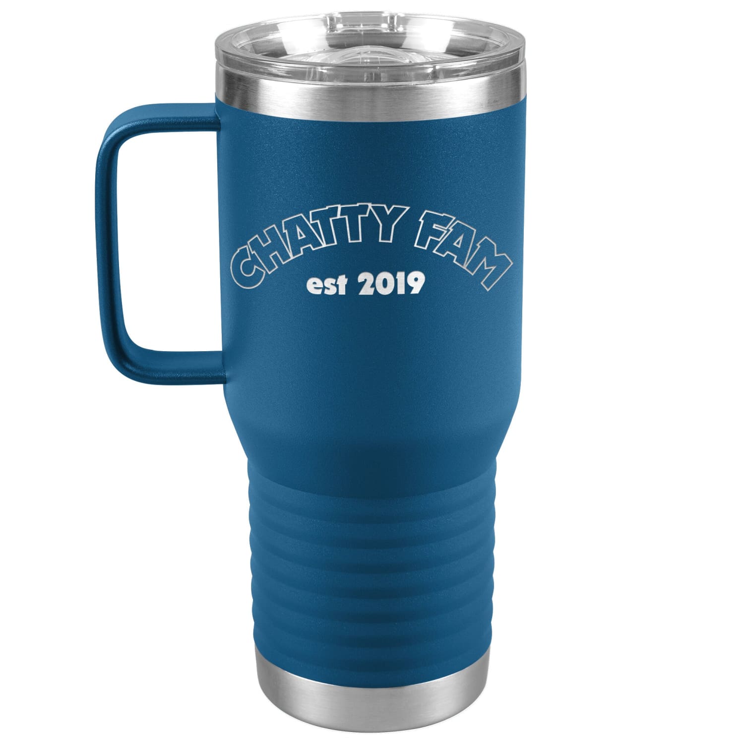 Chatty Fam Est 2019 20oz Travel Tumbler - Blue - Tumblers