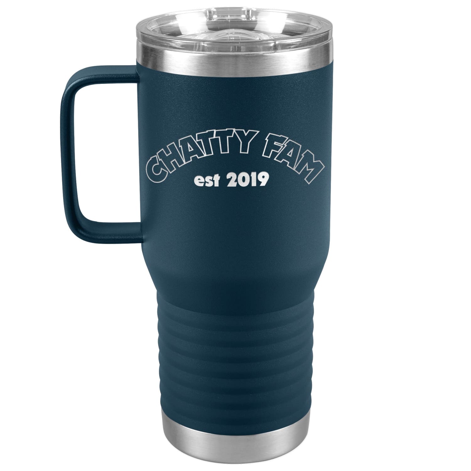 Chatty Fam Est 2019 20oz Travel Tumbler - Navy - Tumblers