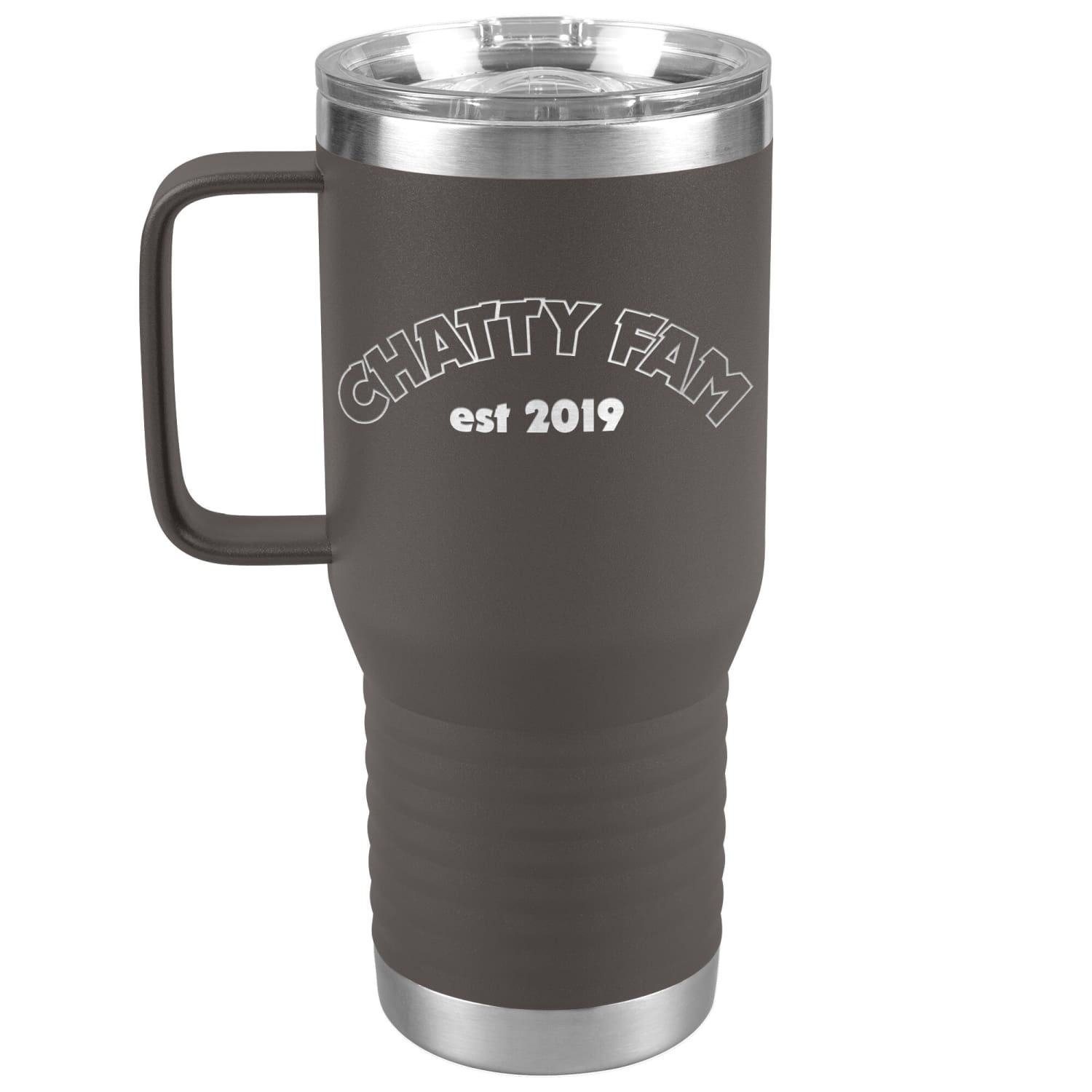 Chatty Fam Est 2019 20oz Travel Tumbler - Pewter - Tumblers