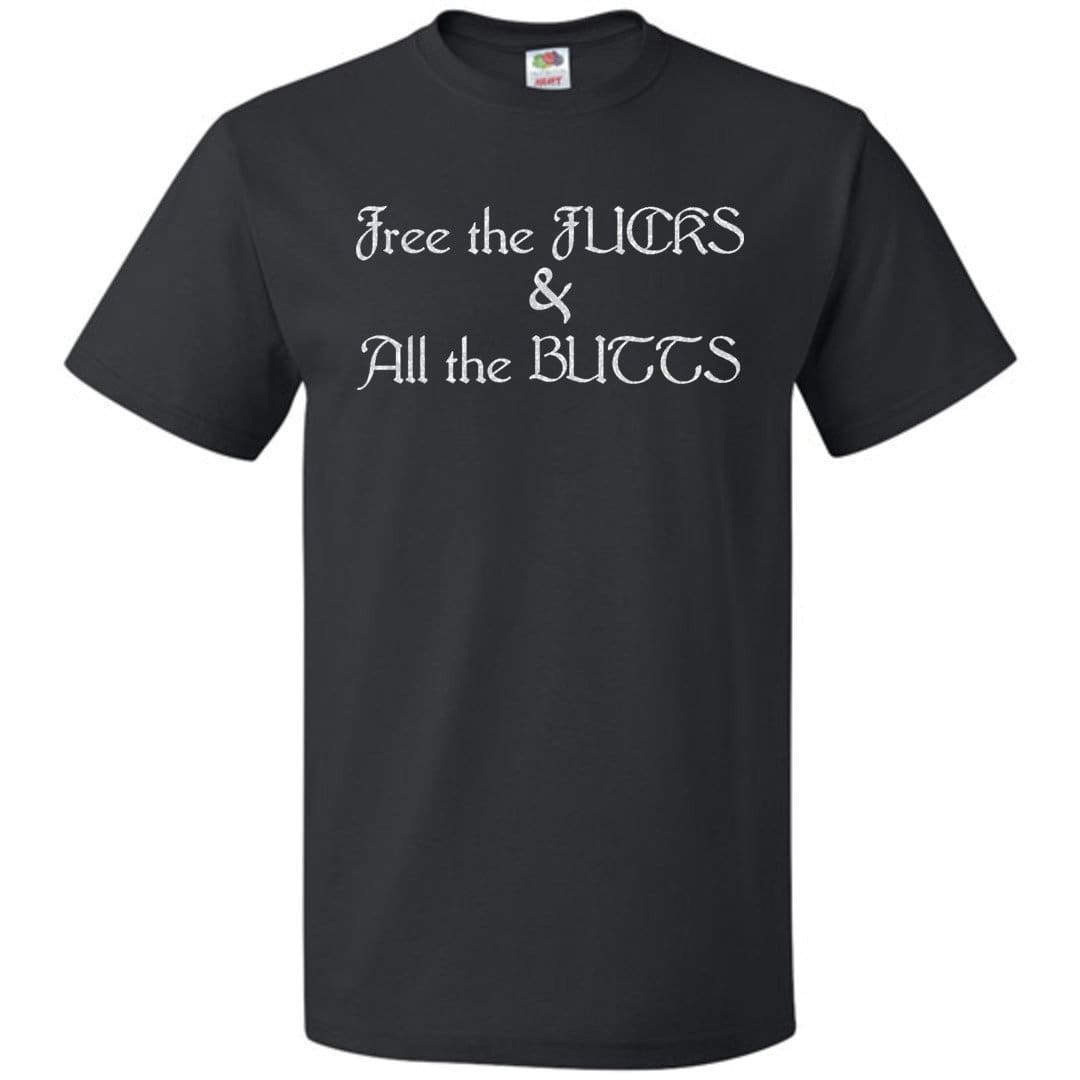 Chatty Fam Free the FUCKS & All the BUTTS Unisex Classic Tee - Black / S