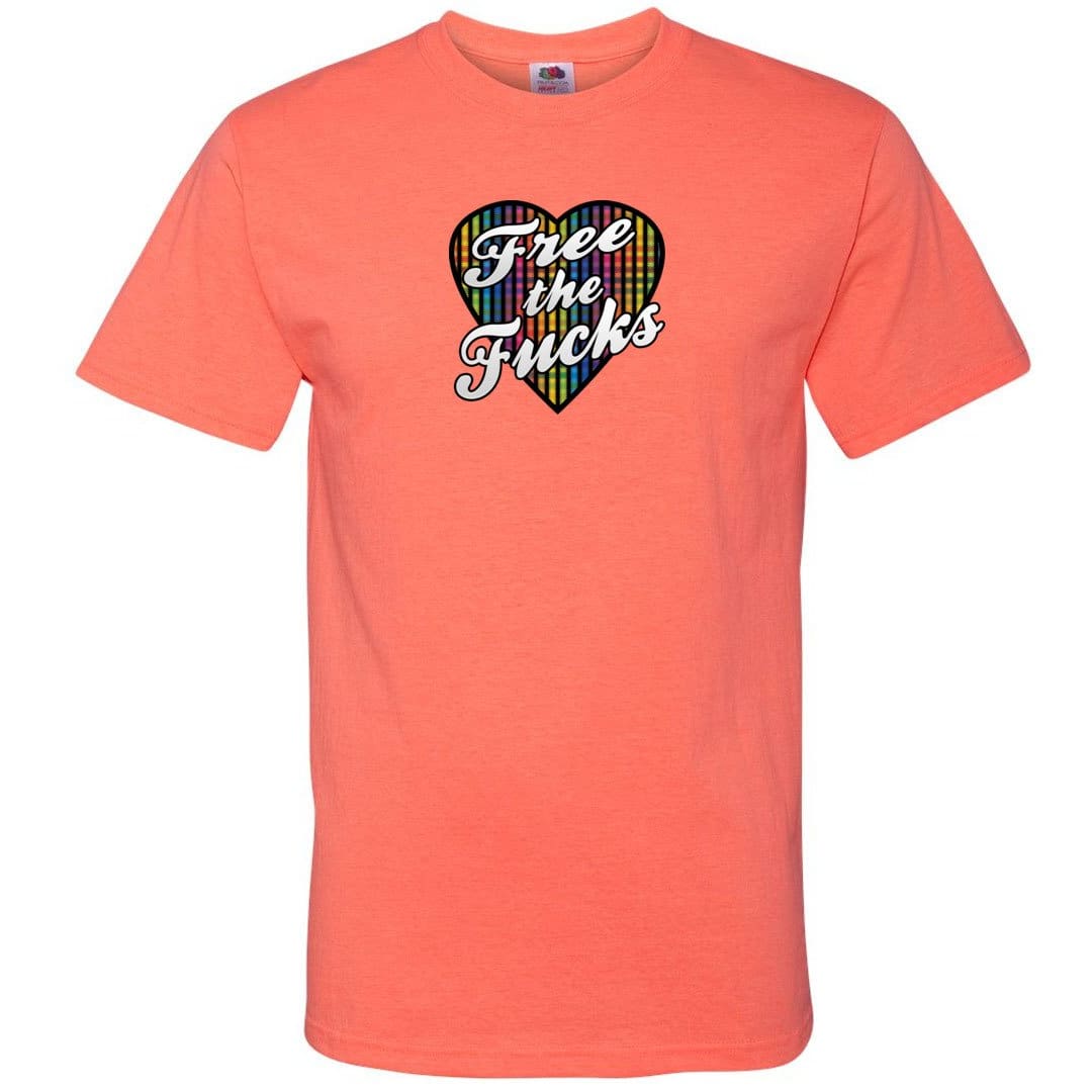 Chatty Fam Free The Fucks with love TS Unisex Classic Tee - Retro Heather Coral / S