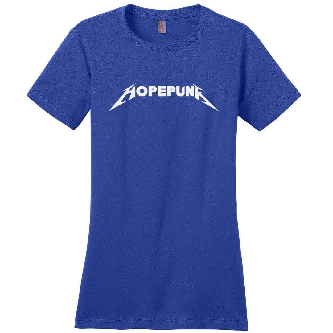 Chatty Fam Hopepunk Rawk Womens Premium Tee - Deep Royal / XS