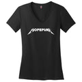Chatty Fam Hopepunk Rawk Womens Premium V-Neck Tee - Black / XS