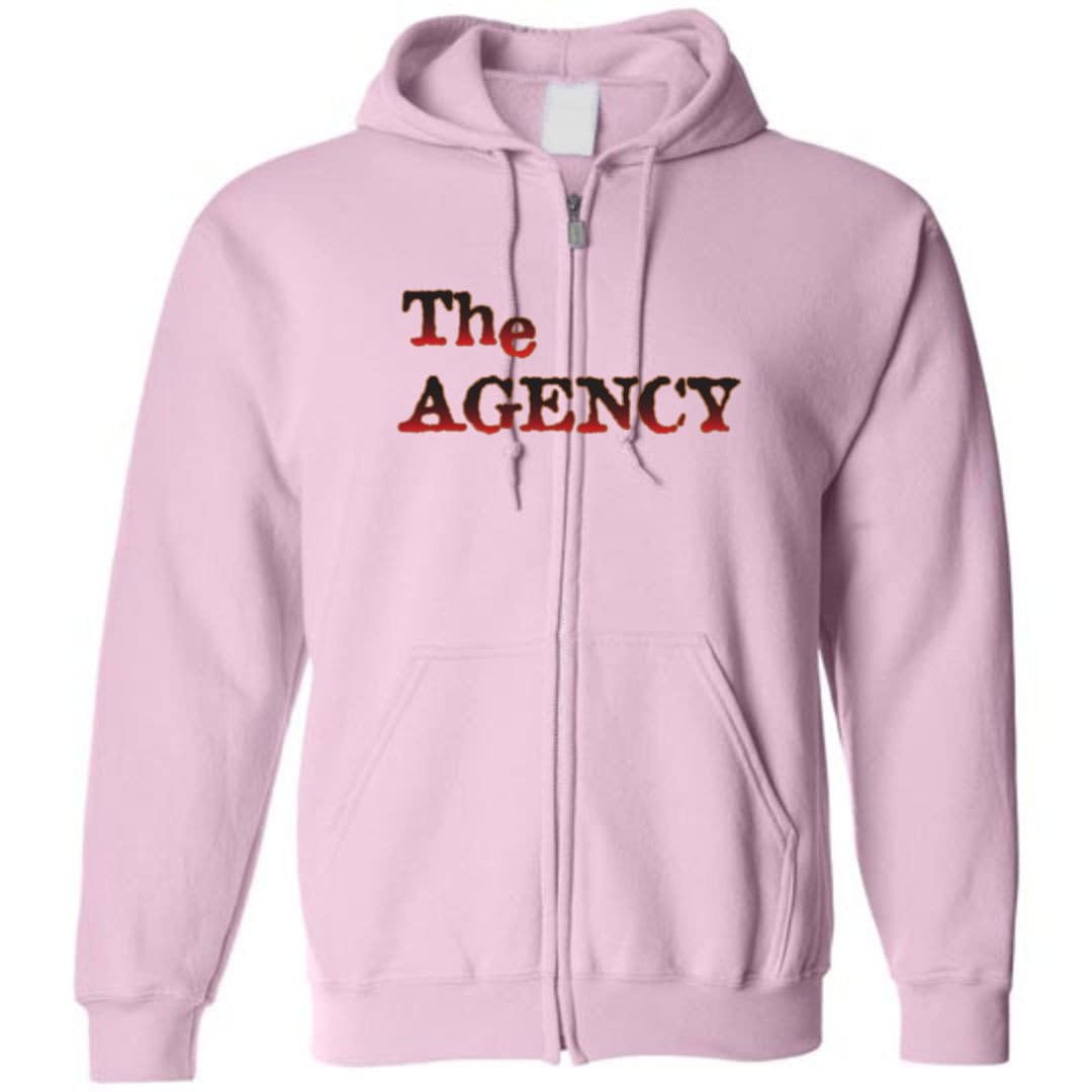 Chatty Fam The Agency Unisex Zip Hoodie - Light Pink / S