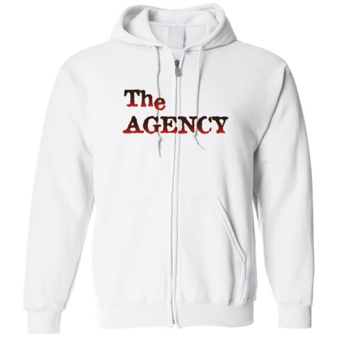 Chatty Fam The Agency Unisex Zip Hoodie - White / S