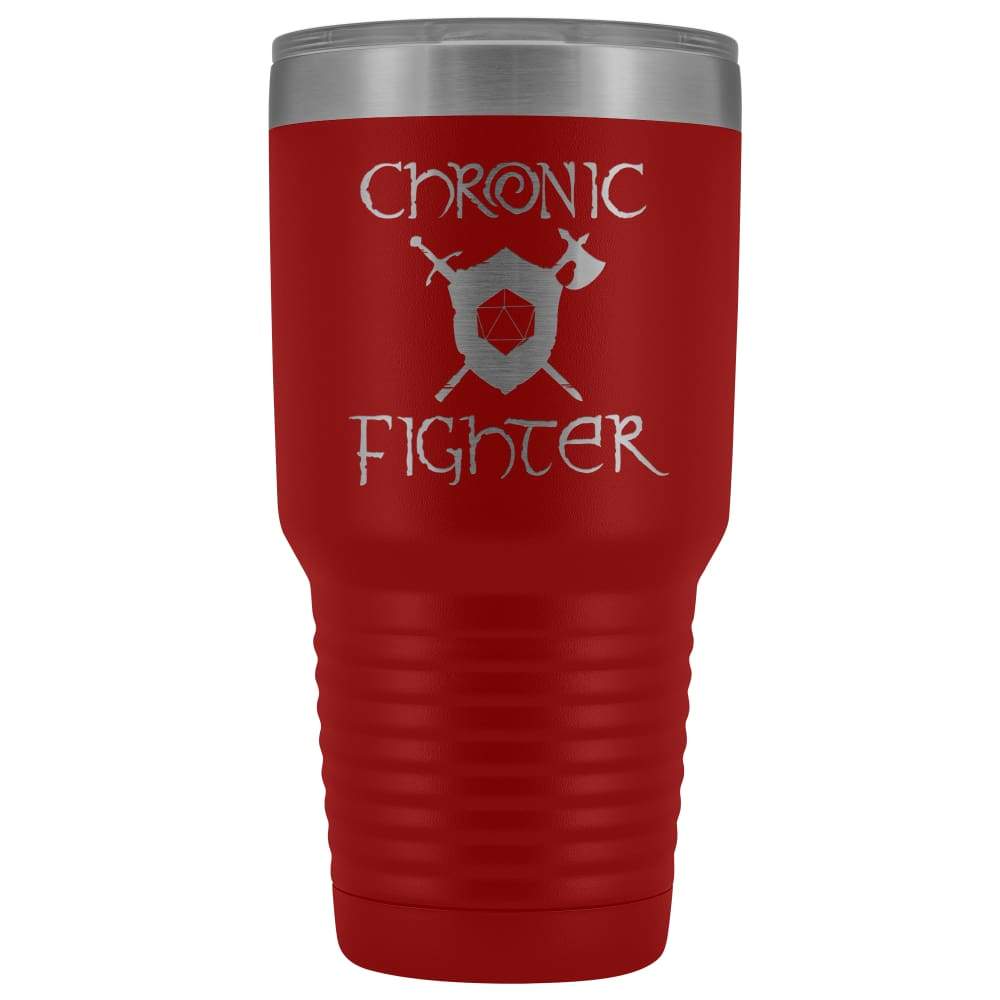 Chronic Fighter D20 Dice 30oz Vacuum Tumbler - Red - Tumblers