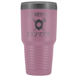 Chronic Fighter D20 Dice 30oz Vacuum Tumbler - Light Purple - Tumblers