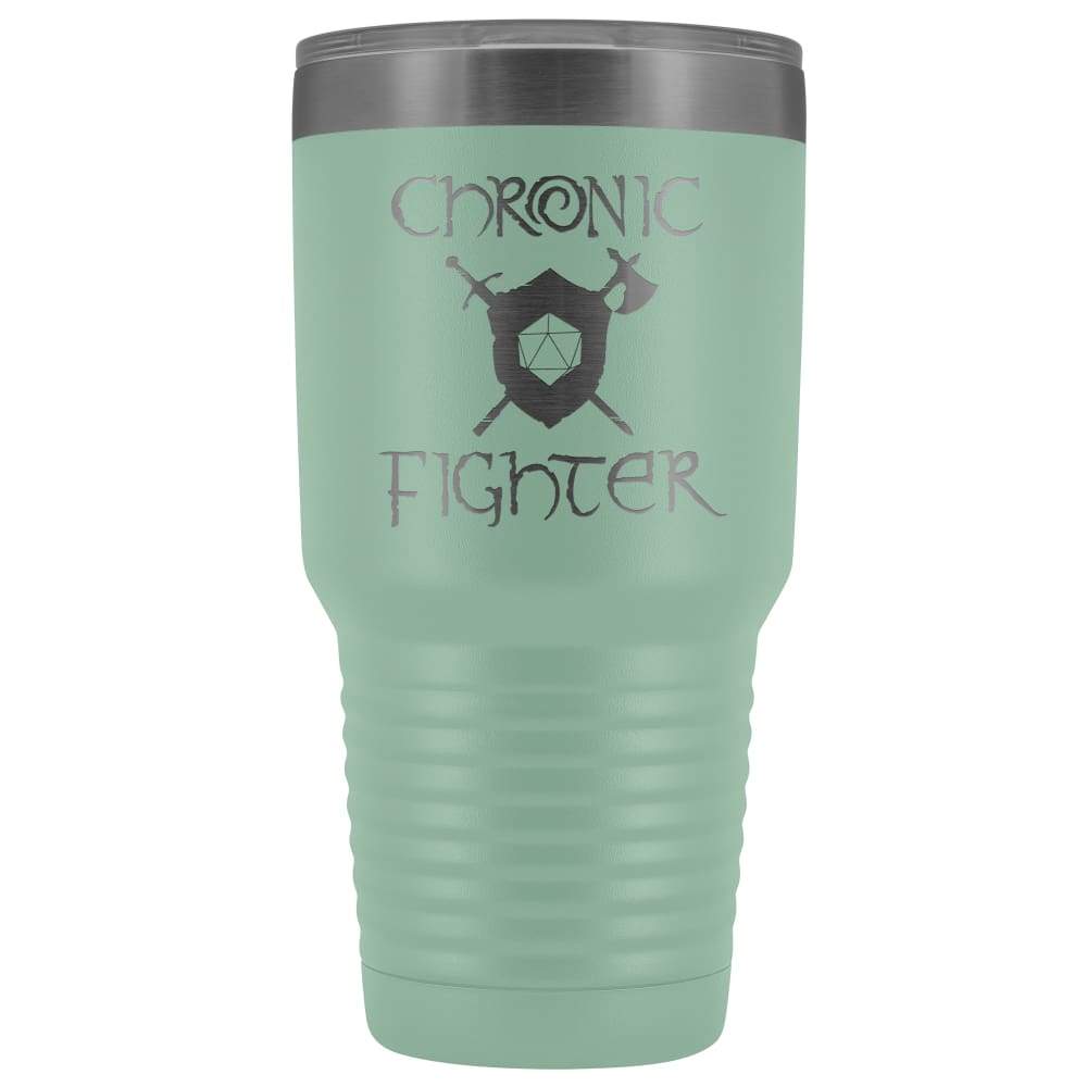 Chronic Fighter D20 Dice 30oz Vacuum Tumbler - Teal - Tumblers