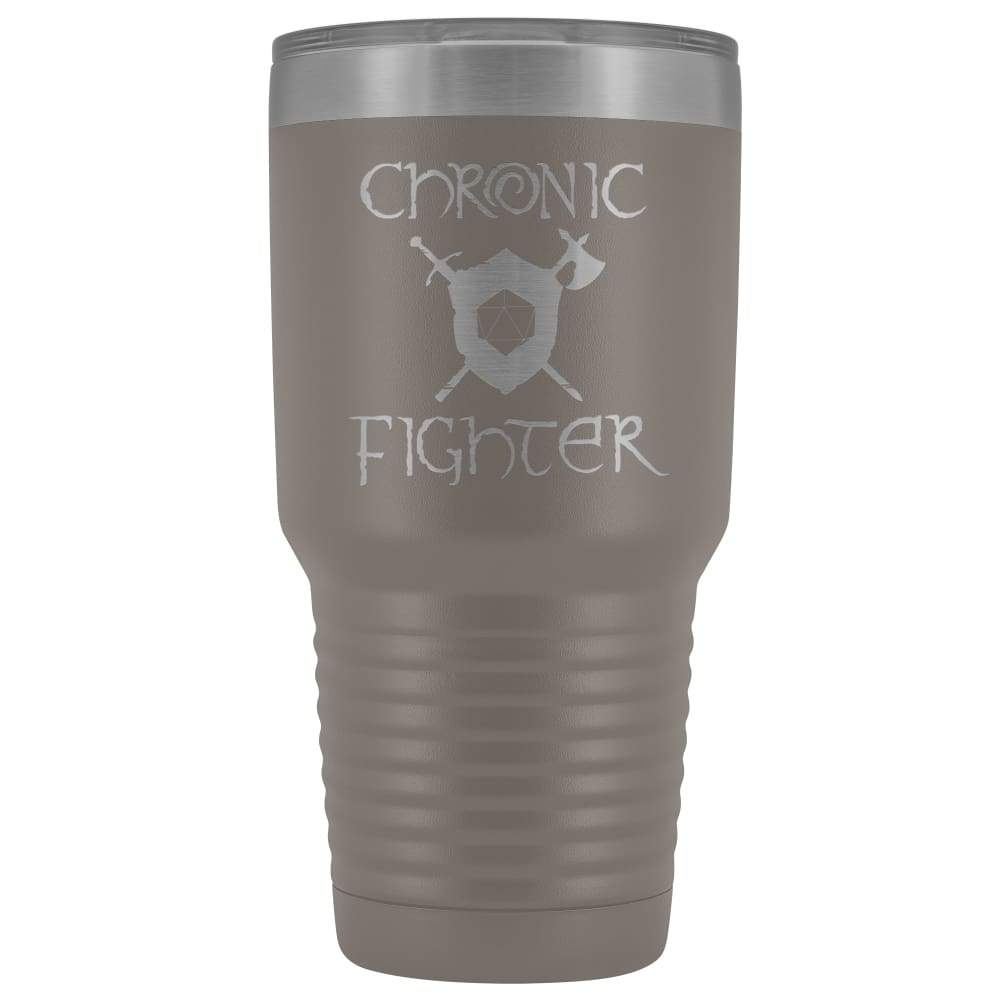 Chronic Fighter D20 Dice 30oz Vacuum Tumbler - Pewter - Tumblers