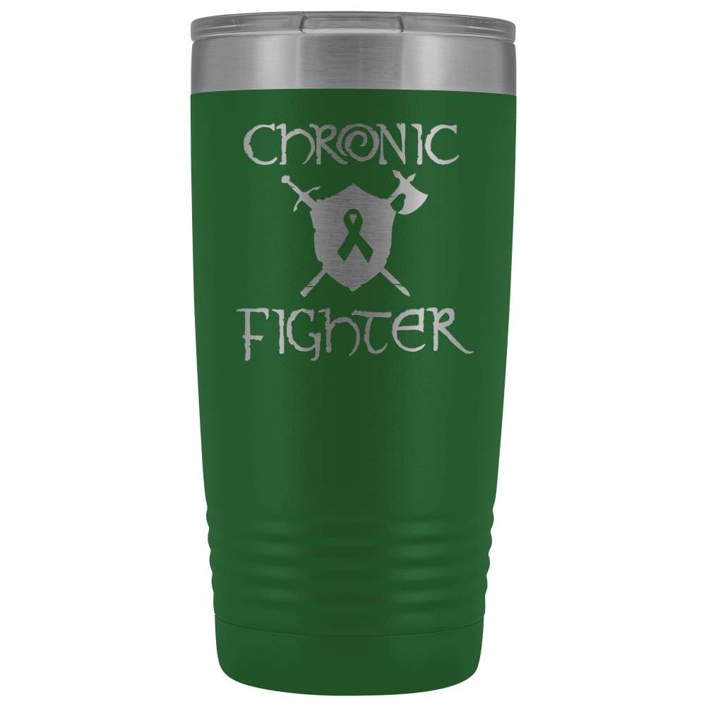 Chronic Fighter Ribbon 20oz Vacuum Tumbler - Green - Tumblers
