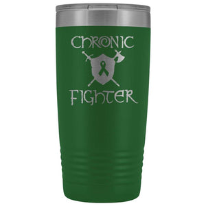 Chronic Fighter Ribbon 20oz Vacuum Tumbler - Green - Tumblers