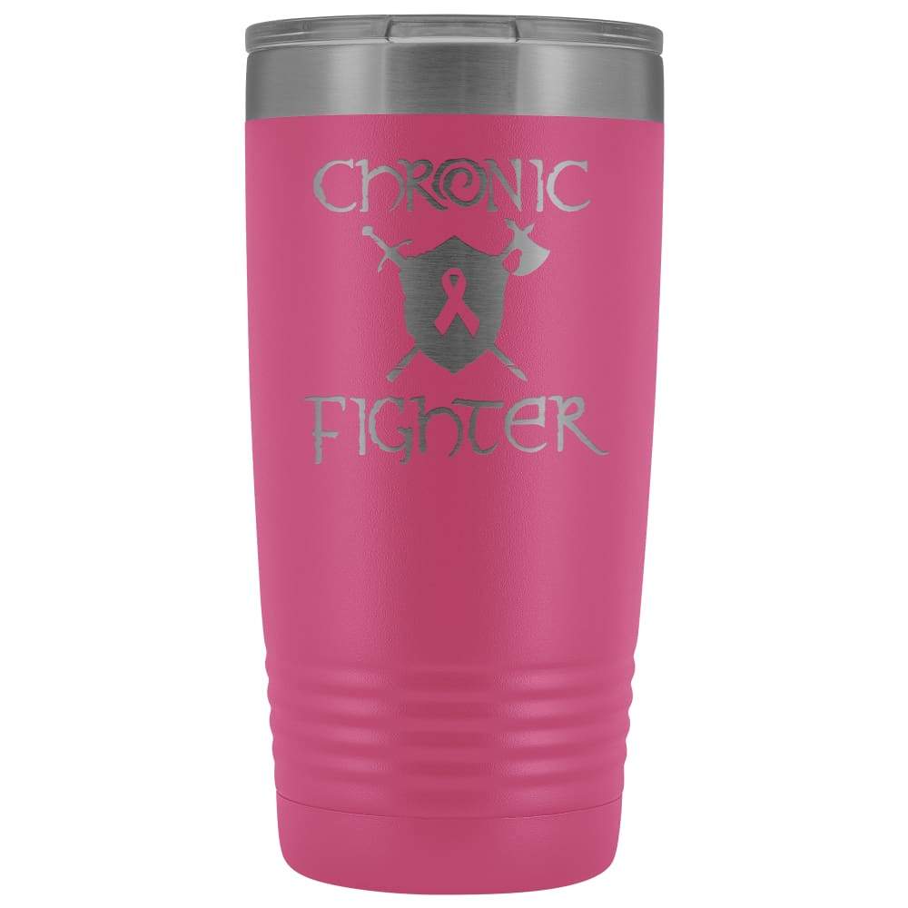 Chronic Fighter Ribbon 20oz Vacuum Tumbler - Pink - Tumblers
