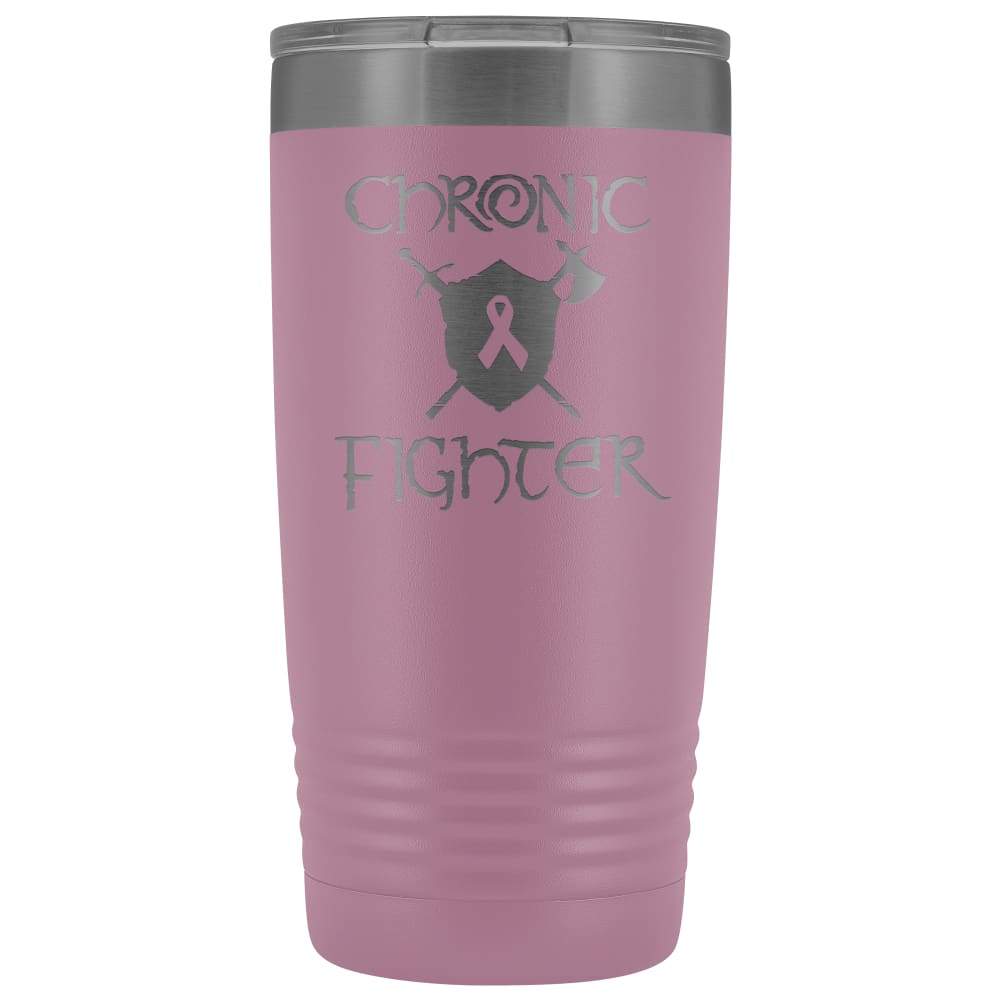 Chronic Fighter Ribbon 20oz Vacuum Tumbler - Light Purple - Tumblers