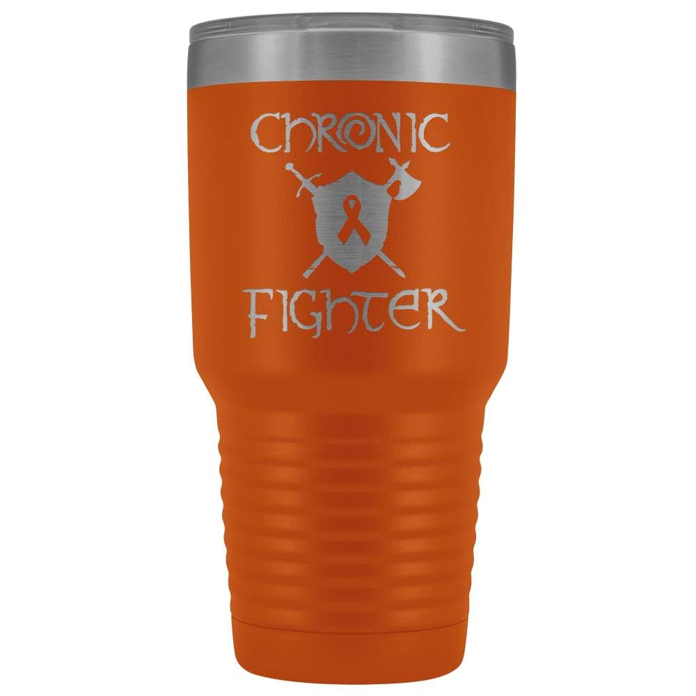 Chronic Fighter Ribbon 30oz Vacuum Tumbler - Orange - Tumblers