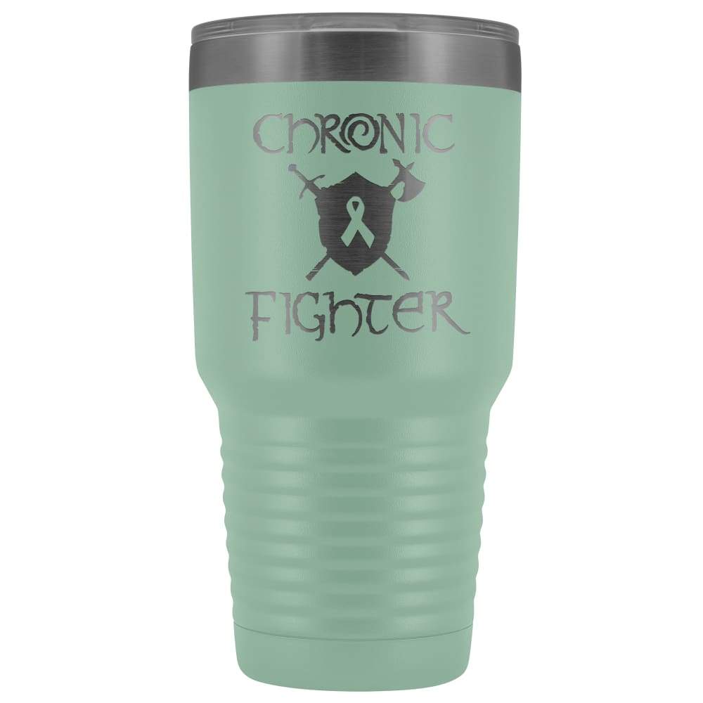 Chronic Fighter Ribbon 30oz Vacuum Tumbler - Teal - Tumblers
