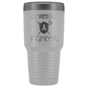 Chronic Fighter Ribbon 30oz Vacuum Tumbler - White - Tumblers