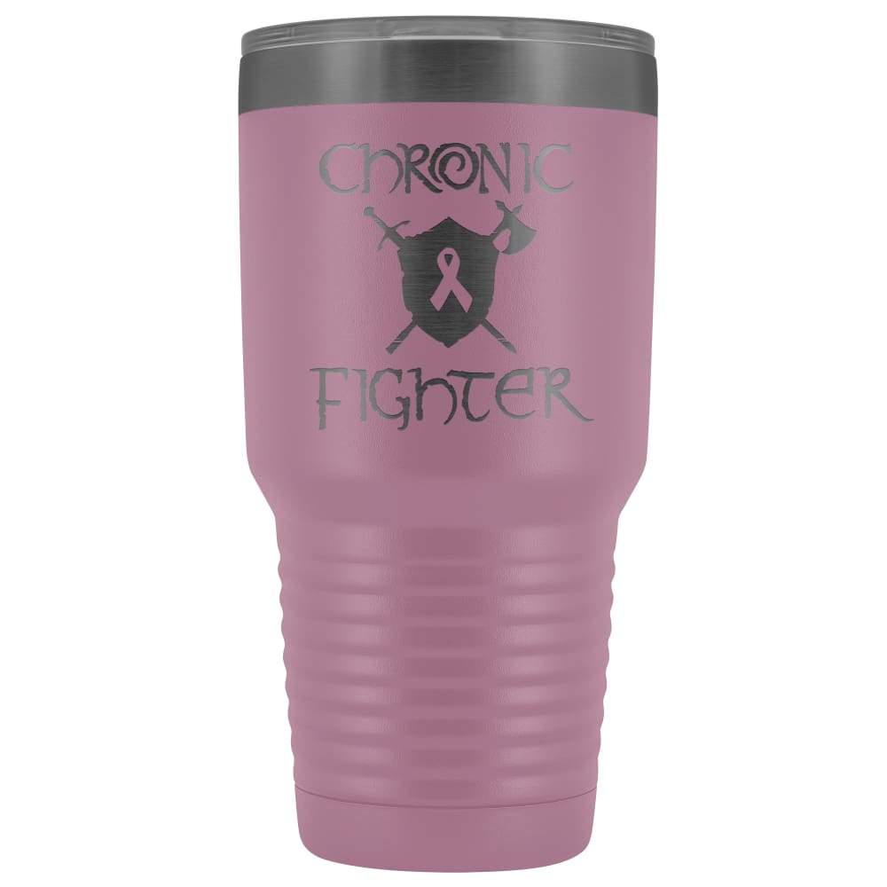 Chronic Fighter Ribbon 30oz Vacuum Tumbler - Light Purple - Tumblers