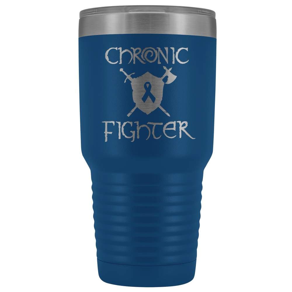 Chronic Fighter Ribbon 30oz Vacuum Tumbler - Blue - Tumblers